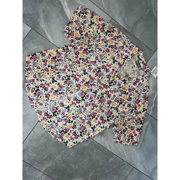 Vintage Separate Scene Floral Blouse M - Picture 4 of 8